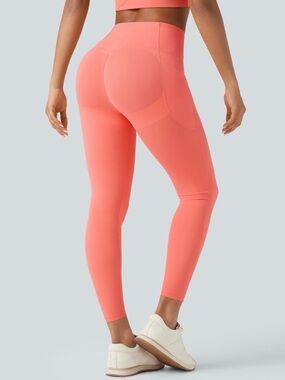 Halara - High-Waist Sculpting Leggings in Coral